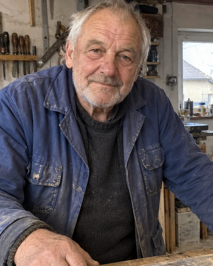 Meister Werner in seiner Werkstatt